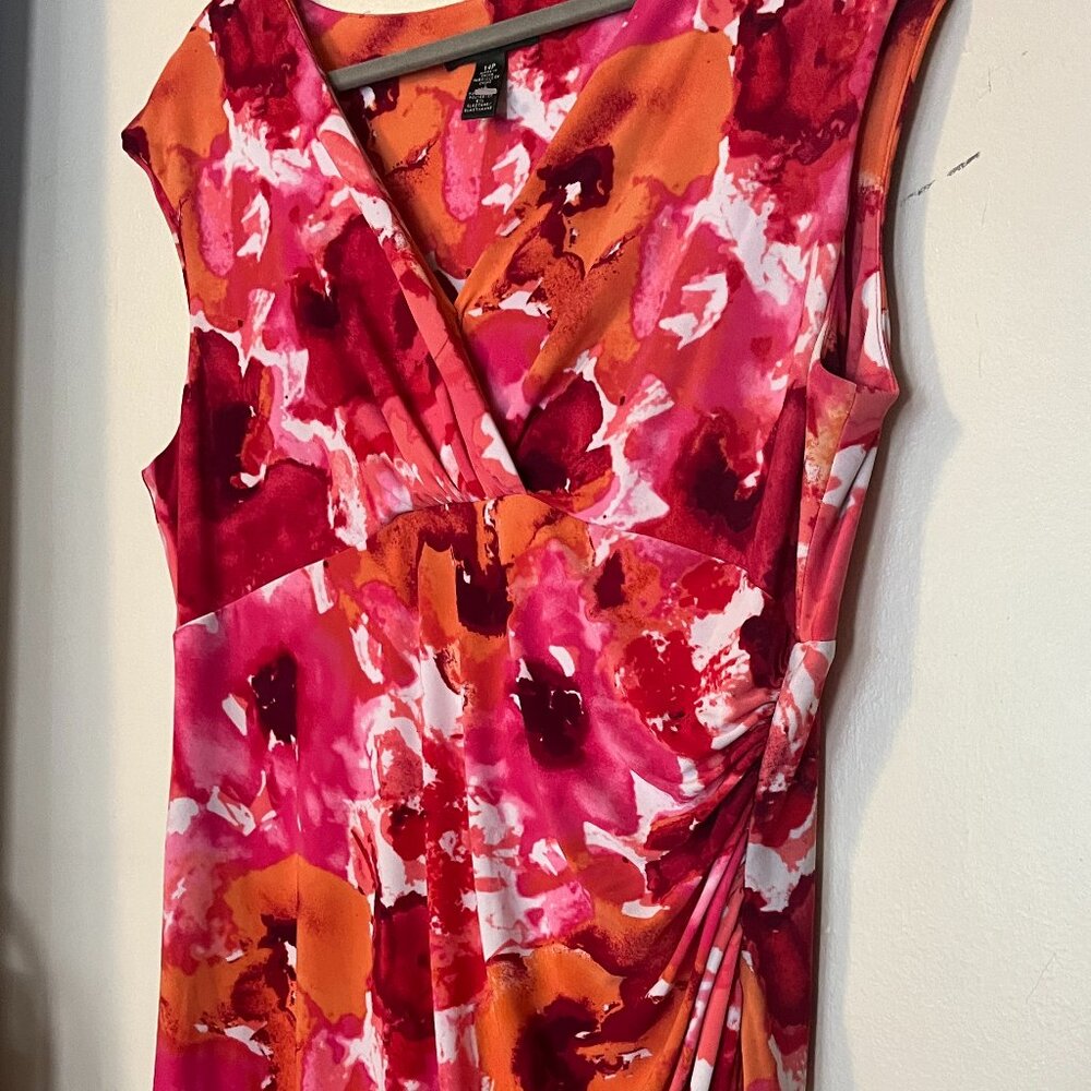 Ralph Lauren stretch sheath dress - pink and peach